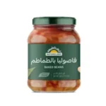 فاصوليا مطبوخة مع صلصة الطماطم من أرض الطبيعة 360 جم